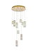 Elegant Lighting - 3680D9SG - LED Pendant - Aston - Satin Gold