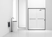 Elegant Lighting - SD208-6072BNK - Semi-Frameless Shower Door - Parker - Brushed Nickel