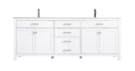 Elegant Lighting - VF23384DWH - Double Bathroom Vanity - Lewis - White