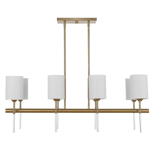 Uttermost - 21388 - Eight Light Linear Chandelier - Awyr - Warm Brass