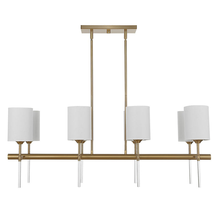 Uttermost - 21388 - Eight Light Linear Chandelier - Awyr - Warm Brass