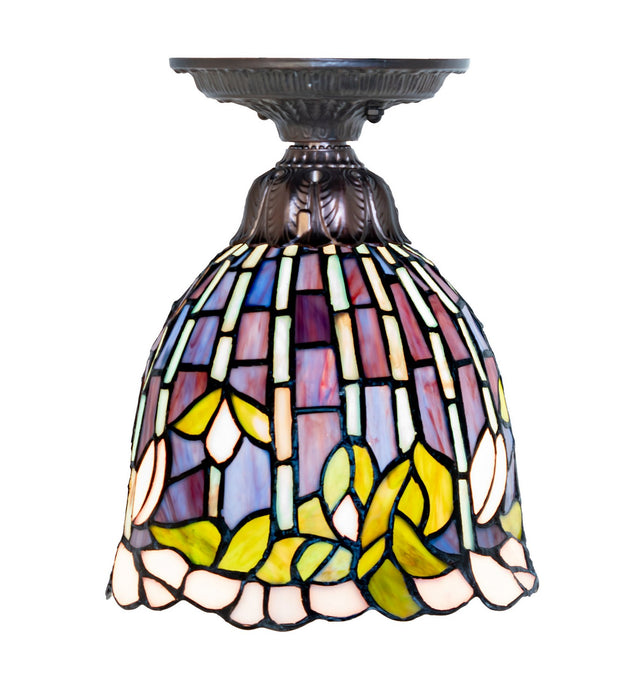 Meyda Tiffany - 276089 - One Light Flushmount - Tiffany Flowering Lotus
