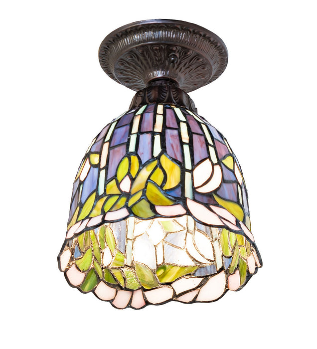Meyda Tiffany - 276089 - One Light Flushmount - Tiffany Flowering Lotus