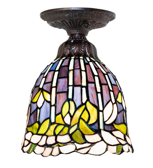 Meyda Tiffany - 276089 - One Light Flushmount - Tiffany Flowering Lotus