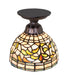 Meyda Tiffany - 276092 - One Light Flushmount - Tiffany Turning Leaf