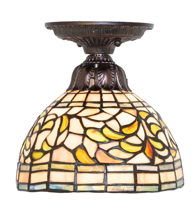 Meyda Tiffany - 276092 - One Light Flushmount - Tiffany Turning Leaf