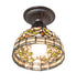 Meyda Tiffany - 276092 - One Light Flushmount - Tiffany Turning Leaf