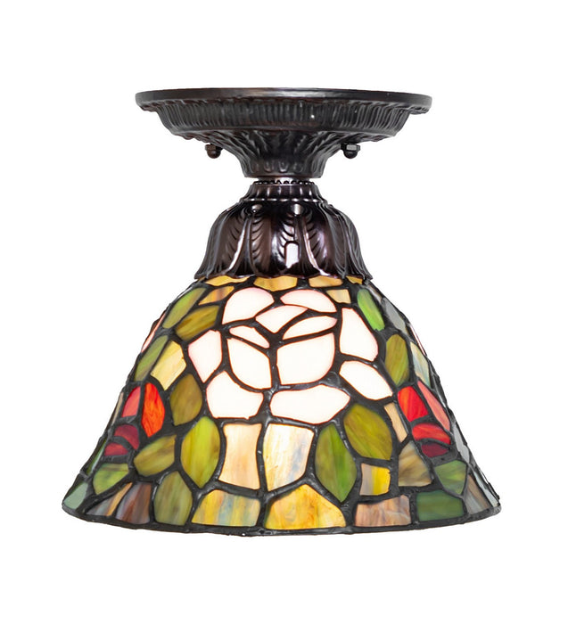 Meyda Tiffany - 276094 - One Light Flushmount - Tiffany Rosebush