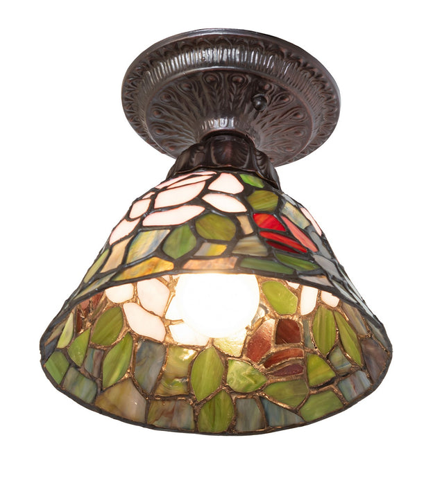 Meyda Tiffany - 276094 - One Light Flushmount - Tiffany Rosebush
