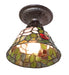 Meyda Tiffany - 276094 - One Light Flushmount - Tiffany Rosebush