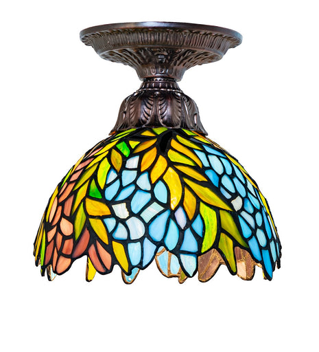 Tiffany Honey Locust One Light Flushmount