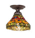 Meyda Tiffany - 276101 - One Light Flushmount - Poinsettia