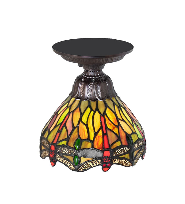 Meyda Tiffany - 276102 - One Light Flushmount - Tiffany Hanginghead Dragonfly