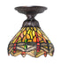 Meyda Tiffany - 276102 - One Light Flushmount - Tiffany Hanginghead Dragonfly