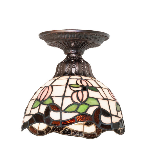 Meyda Tiffany - 276104 - One Light Flushmount - Roseborder