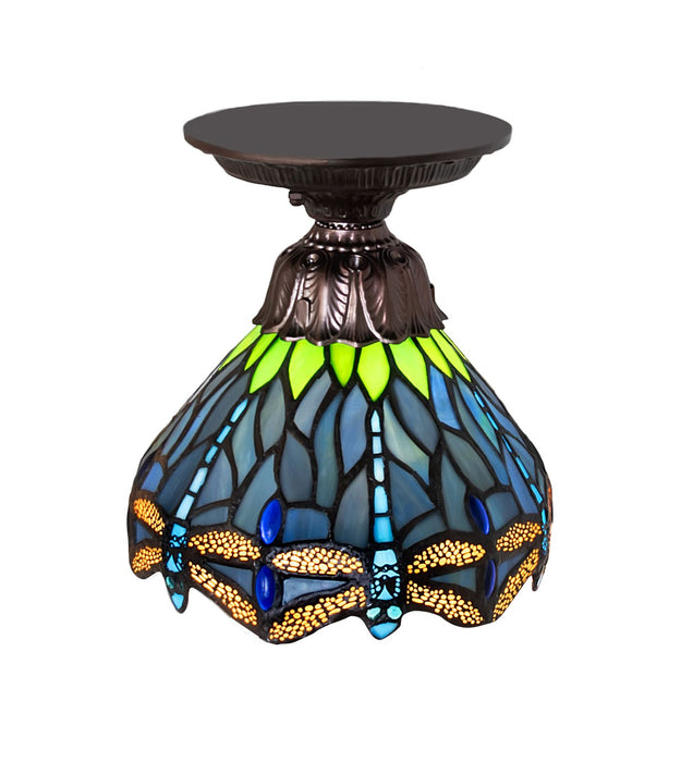 Meyda Tiffany - 276106 - One Light Flushmount - Tiffany Hanginghead Dragonfly