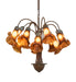 Meyda Tiffany - 276578 - 12 Light Chandelier - Dark Amber Tiffany Pond Lily