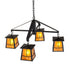 Meyda Tiffany - 275597 - Four Light Chandelier - Bungalow - Flat Black