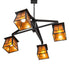 Meyda Tiffany - 275597 - Four Light Chandelier - Bungalow - Flat Black