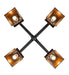 Meyda Tiffany - 275597 - Four Light Chandelier - Bungalow - Flat Black