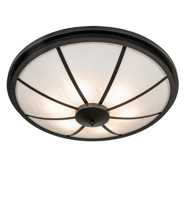Meyda Tiffany - 275806 - Six Light Semi-Flushmount - Commerce - Textured Black