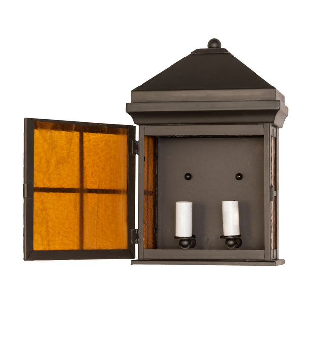 Meyda Tiffany - 276402 - Two Light Wall Sconce - Myles - Craftsman Brown