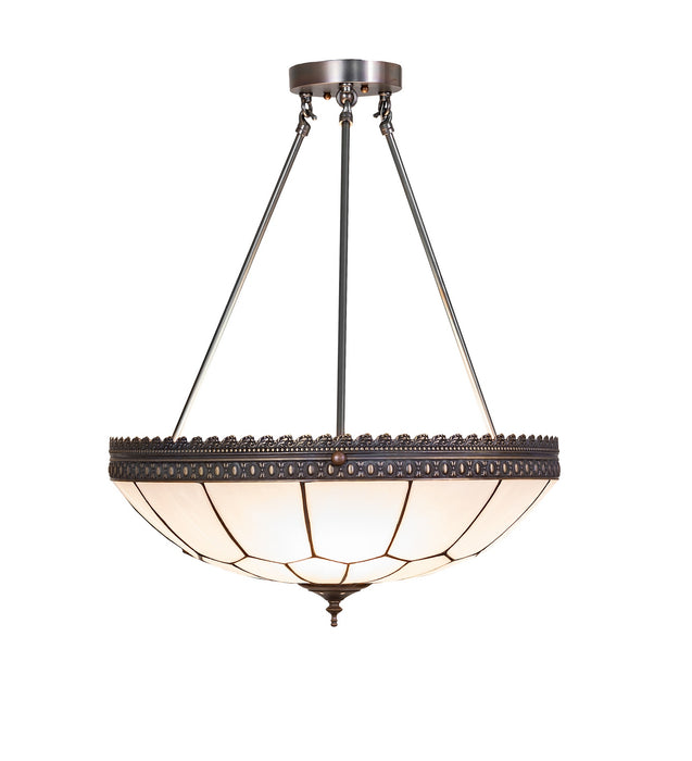 Meyda Tiffany - 276606 - Four Light Semi-Flushmount - Vincent - Weathered Antique Brass