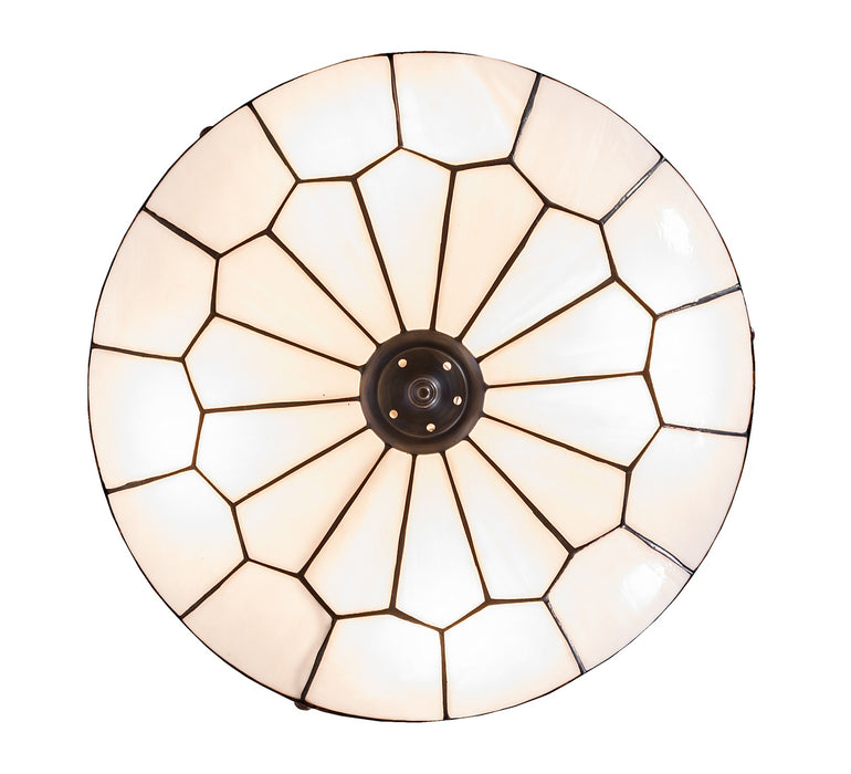 Meyda Tiffany - 276606 - Four Light Semi-Flushmount - Vincent - Weathered Antique Brass