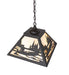 Meyda Tiffany - 277021 - Two Light Pendant - Canoe At Lake - Oil Rubbed Bronze