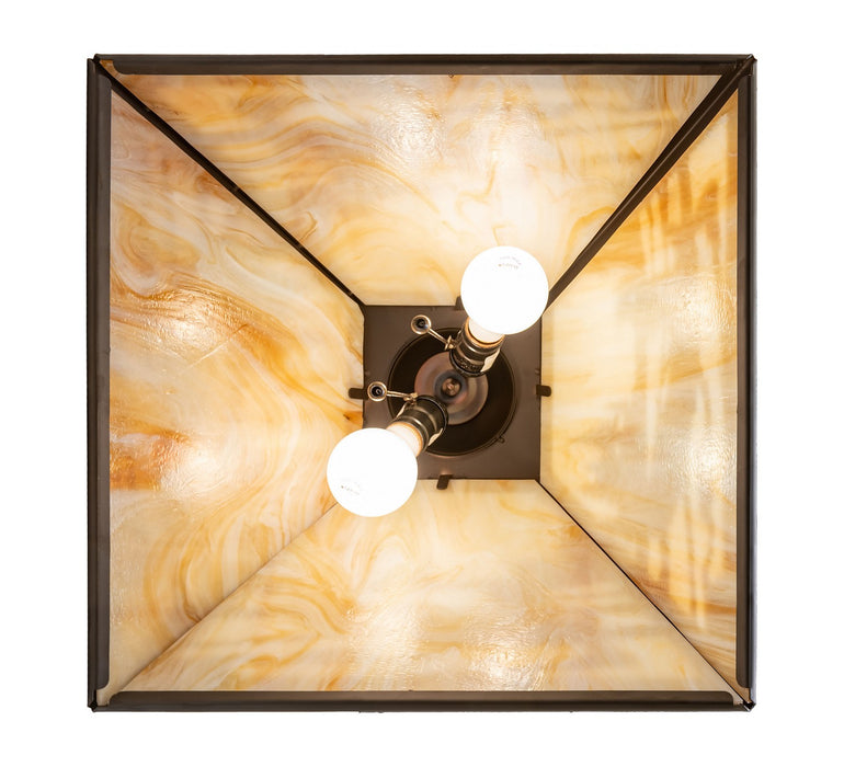 Meyda Tiffany - 277021 - Two Light Pendant - Canoe At Lake - Oil Rubbed Bronze