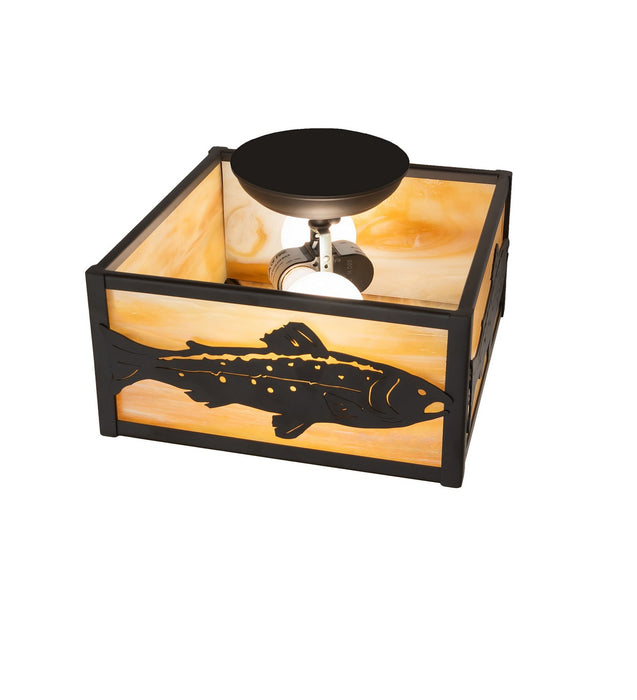 Meyda Tiffany - 277022 - Two Light Flushmount - Trout - Oil Rubbed Bronze