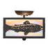 Meyda Tiffany - 277022 - Two Light Flushmount - Trout - Oil Rubbed Bronze