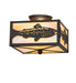 Meyda Tiffany - 277022 - Two Light Flushmount - Trout - Oil Rubbed Bronze