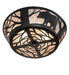 Meyda Tiffany - 65607 - Two Light Flushmount - Bear On The Loose - Textured Black