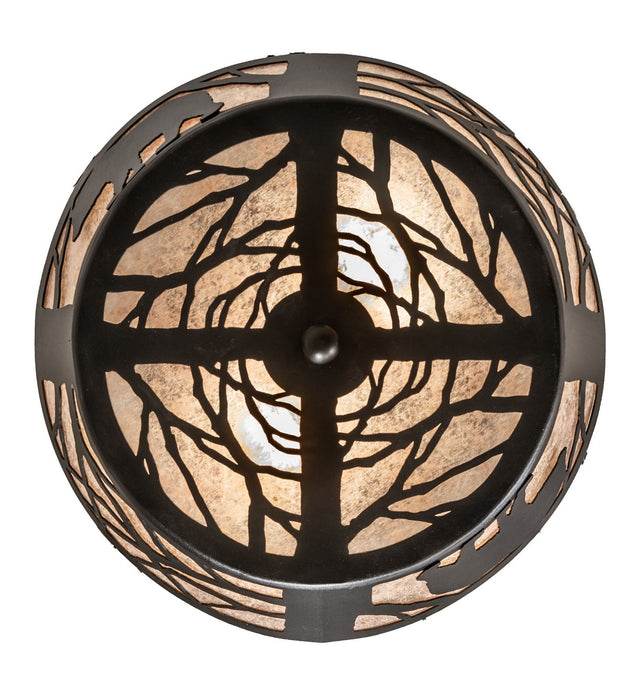 Meyda Tiffany - 65607 - Two Light Flushmount - Bear On The Loose - Textured Black