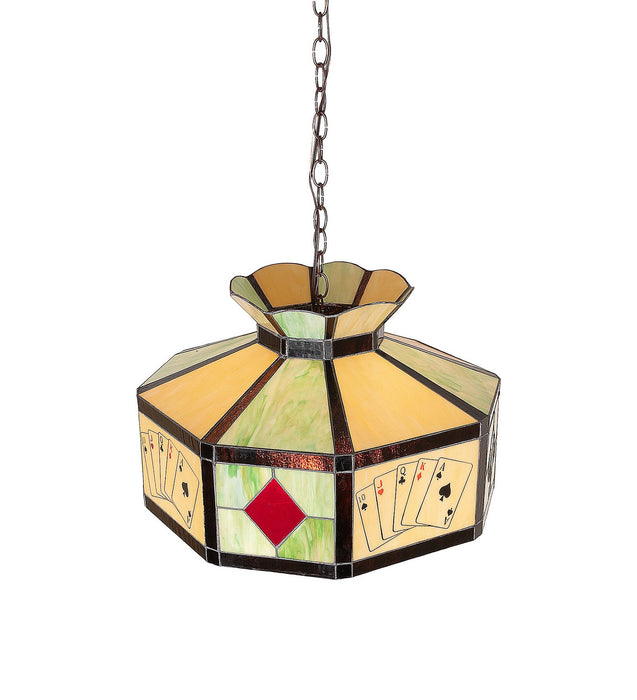 Meyda Tiffany - 23791 - Three Light Pendant - Poker Face