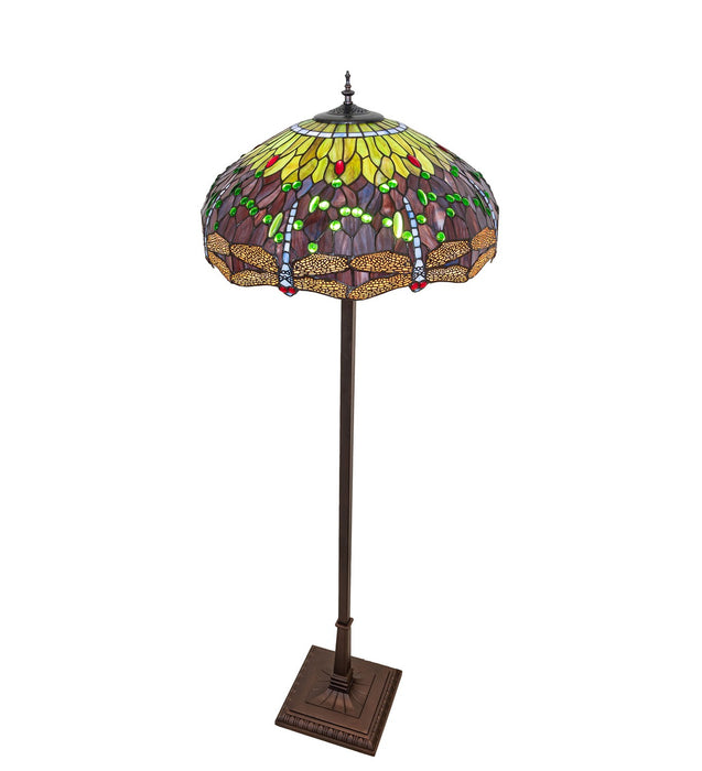 Meyda Tiffany - 279703 - Four Light Floor Lamp - Tiffany Hanginghead Dragonfly