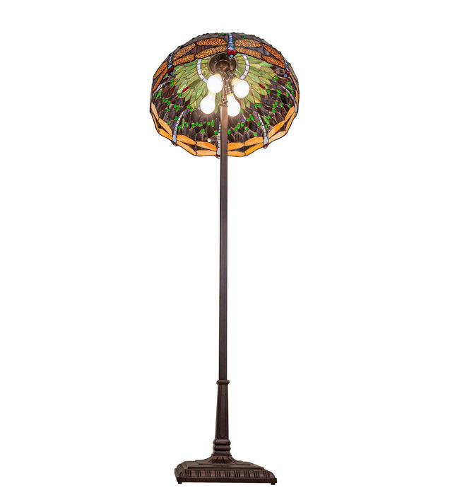 Meyda Tiffany - 279703 - Four Light Floor Lamp - Tiffany Hanginghead Dragonfly
