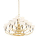 Corbett Lighting - 489-38-VB/BRZ - LED Chandelier - Brahma - Vintage Polished Brass/Bronze