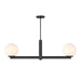 Meridian - M100124MBK - Two Light Linear Chandelier - Matte Black