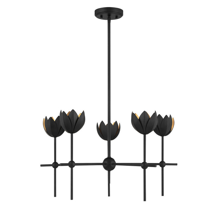 Meridian - M100131MBK - LED Chandelier - Matte Black