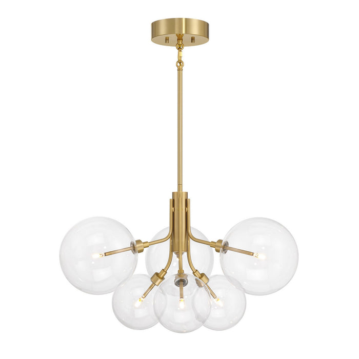 Meridian - M100135NB - LED Chandelier - Natural Brass