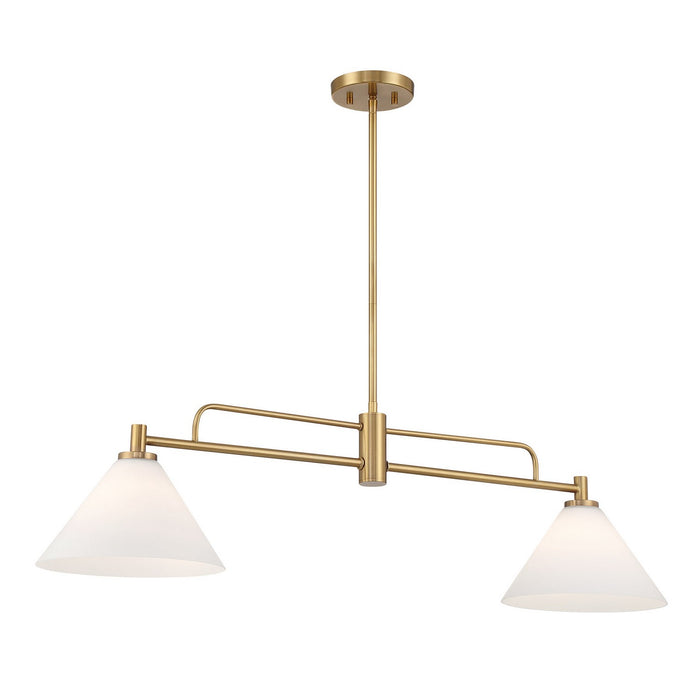 Meridian - M100136NB - Two Light Chandelier - Natural Brass