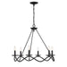 Meridian - M100137MBK - Six Light Chandelier - Matte Black