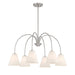 Meridian - M100138BN - Six Light Chandelier - Brushed Nickel