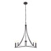 Meridian - M100141MBK - Four Light Chandelier - Matte Black