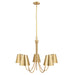 Meridian - M100142NB - Five Light Chandelier - Natural Brass