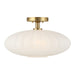 Meridian - M60075NB - One Light Semi-Flush Mount - Natural Brass