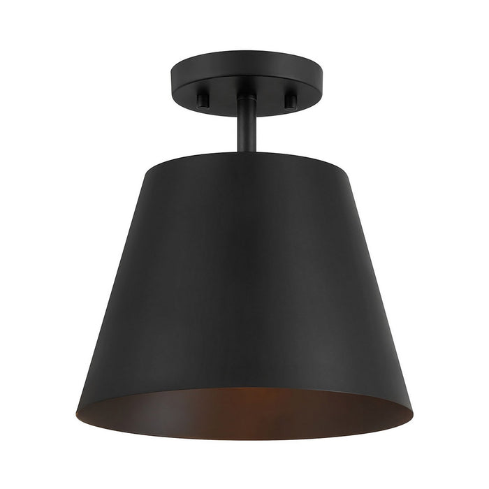 Meridian - M60076MBK - One Light Semi-Flush Mount - Matte Black