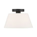 Meridian - M60077MBK - Three Light Semi-Flush Mount - Matte Black